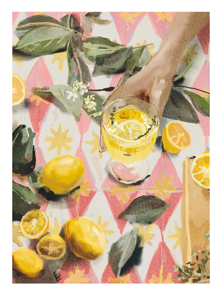 Ekaterina - Zagorska - Lemon Cocktail Poster