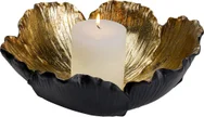 Deko Schale Flower Bloom Schwarz Gold Ø25cm